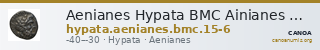Aenianes Hypata BMC Ainianes 15-16 — CANOA