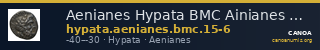 Aenianes Hypata BMC Ainianes 15-16 — CANOA