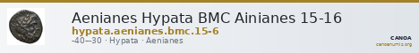 Aenianes Hypata BMC Ainianes 15-16 — CANOA