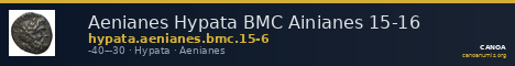 Aenianes Hypata BMC Ainianes 15-16 — CANOA
