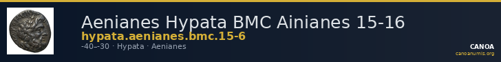 Aenianes Hypata BMC Ainianes 15-16 — CANOA
