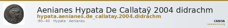 Aenianes Hypata De Callataÿ 2004 didrachm — CANOA