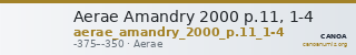 Aerae Amandry 2000 p.11, 1-4 — CANOA