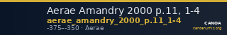 Aerae Amandry 2000 p.11, 1-4 — CANOA