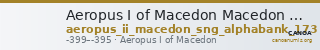 Aeropus I of Macedon Macedon SNG Alpha Bank 173 — CANOA