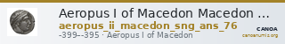 Aeropus I of Macedon Macedon SNG ANS 76 — CANOA