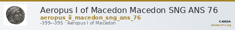 Aeropus I of Macedon Macedon SNG ANS 76 — CANOA