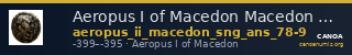 Aeropus I of Macedon Macedon SNG ANS 78-9 — CANOA