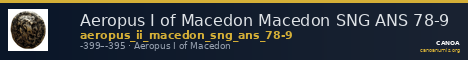 Aeropus I of Macedon Macedon SNG ANS 78-9 — CANOA