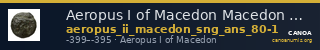 Aeropus I of Macedon Macedon SNG ANS 80-1 — CANOA