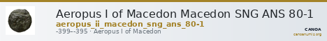 Aeropus I of Macedon Macedon SNG ANS 80-1 — CANOA