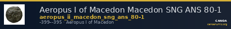 Aeropus I of Macedon Macedon SNG ANS 80-1 — CANOA