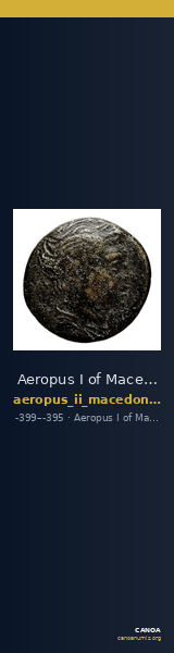 Aeropus I of Macedon Macedon Westermark 1989 P. 310, B3 — CANOA