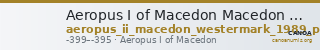 Aeropus I of Macedon Macedon Westermark 1989 Plate 69, 13 — CANOA