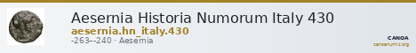 Aesernia Historia Numorum Italy 430 — CANOA