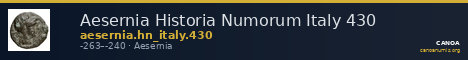 Aesernia Historia Numorum Italy 430 — CANOA