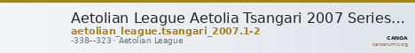Aetolian League Aetolia Tsangari 2007 Series I, 1-2 — CANOA