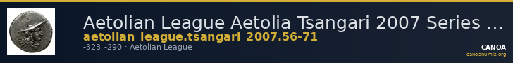 Aetolian League Aetolia Tsangari 2007 Series II, 56-71 — CANOA