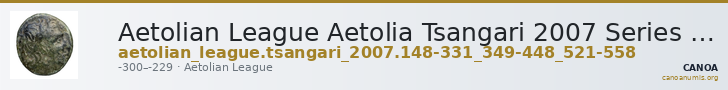 Aetolian League Aetolia Tsangari 2007 Series III, 148-331_349-448_521-558 — CANOA