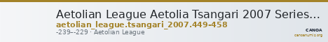Aetolian League Aetolia Tsangari 2007 Series III, 449-458 — CANOA