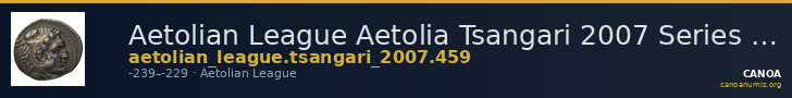 Aetolian League Aetolia Tsangari 2007 Series III, 459 — CANOA