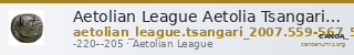 Aetolian League Aetolia Tsangari 2007 Series IV, 559-567_569-575 — CANOA