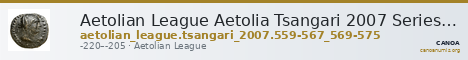 Aetolian League Aetolia Tsangari 2007 Series IV, 559-567_569-575 — CANOA