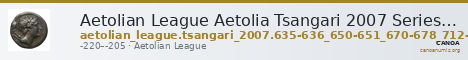 Aetolian League Aetolia Tsangari 2007 Series IV, 635-636_650-651_670-678_712-720_764-765_786-789_800-801_809 — CANOA