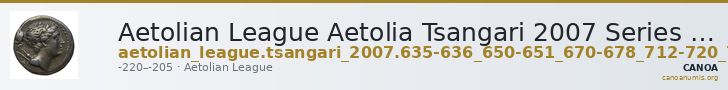 Aetolian League Aetolia Tsangari 2007 Series IV, 635-636_650-651_670-678_712-720_764-765_786-789_800-801_809 — CANOA