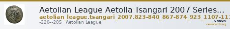Aetolian League Aetolia Tsangari 2007 Series IV, 823-840_867-874_923_1107-1118_1124_1126 — CANOA