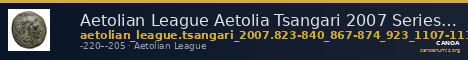 Aetolian League Aetolia Tsangari 2007 Series IV, 823-840_867-874_923_1107-1118_1124_1126 — CANOA