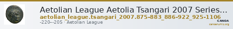 Aetolian League Aetolia Tsangari 2007 Series IV, 875-883_886-922_925-1106 — CANOA
