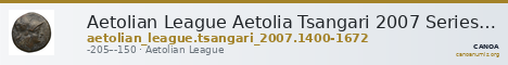 Aetolian League Aetolia Tsangari 2007 Series V, 1400-1672 — CANOA