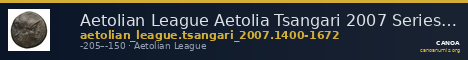 Aetolian League Aetolia Tsangari 2007 Series V, 1400-1672 — CANOA