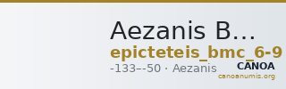 Aezanis BMC Epicteteis 6-9 — CANOA