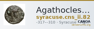 Agathocles of Syracuse Syracuse Calciati 1986 82 — CANOA
