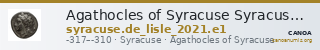 Agathocles of Syracuse Syracuse De Lisle 2021 E1 — CANOA