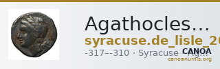 Agathocles of Syracuse Syracuse De Lisle 2021 E2 — CANOA