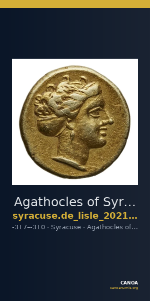 Agathocles of Syracuse Syracuse De Lisle 2021 E3 — CANOA