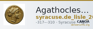 Agathocles of Syracuse Syracuse De Lisle 2021 E3 — CANOA