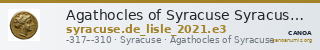 Agathocles of Syracuse Syracuse De Lisle 2021 E3 — CANOA