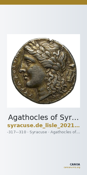 Agathocles of Syracuse Syracuse De Lisle 2021 E4 — CANOA