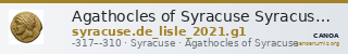 Agathocles of Syracuse Syracuse De Lisle 2021 G1 — CANOA