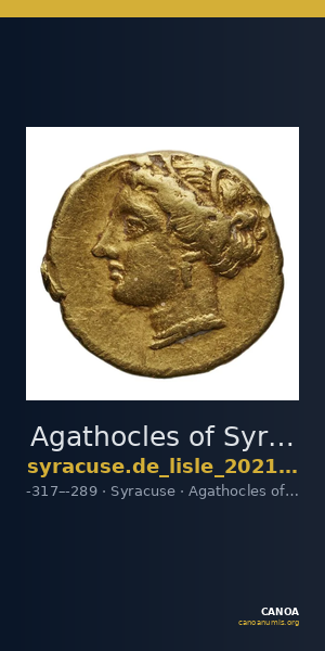 Agathocles of Syracuse Syracuse De Lisle 2021 G2 — CANOA