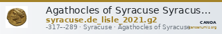 Agathocles of Syracuse Syracuse De Lisle 2021 G2 — CANOA