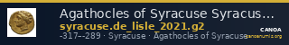 Agathocles of Syracuse Syracuse De Lisle 2021 G2 — CANOA