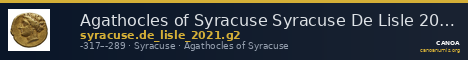 Agathocles of Syracuse Syracuse De Lisle 2021 G2 — CANOA