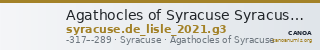 Agathocles of Syracuse Syracuse De Lisle 2021 G3 — CANOA