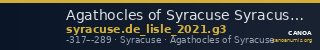 Agathocles of Syracuse Syracuse De Lisle 2021 G3 — CANOA