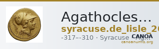 Agathocles of Syracuse Syracuse De Lisle 2021 G4 — CANOA